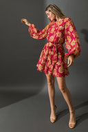 ONE THAT GOT AWAY WOVEN MINI DRESS.