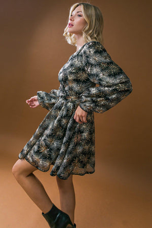 STRAIGHT TO BUSINESS SEQUIN MINI DRESS.