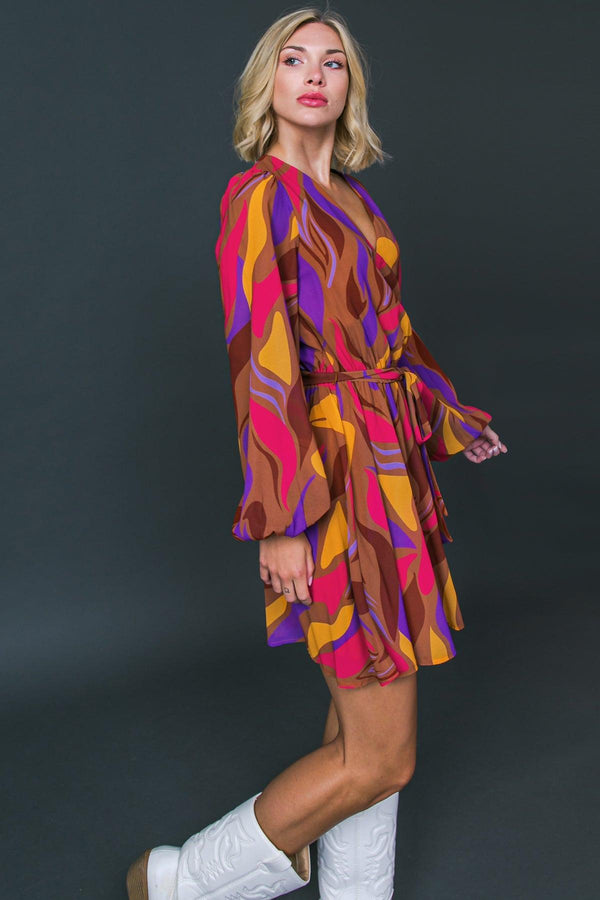 SHOW YOU OFF WOVEN MINI DRESS.