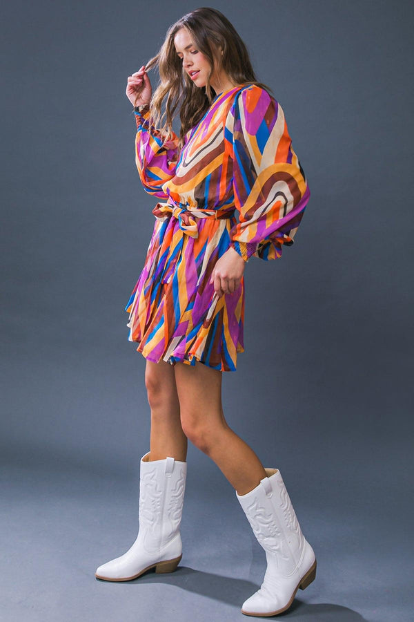 PALOMA PARTY WOVEN MINI DRESS.