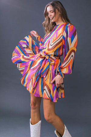 PALOMA PARTY WOVEN MINI DRESS.
