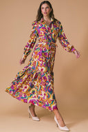 MY EYES ON YOU WOVEN MIDI DRESS.