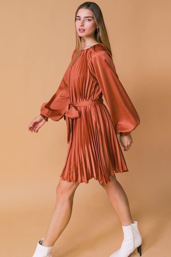 GAME CHANGER WOVEN MINI DRESS.