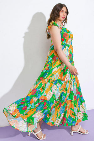 BEACH DATES WOVEN MAXI DRESS.