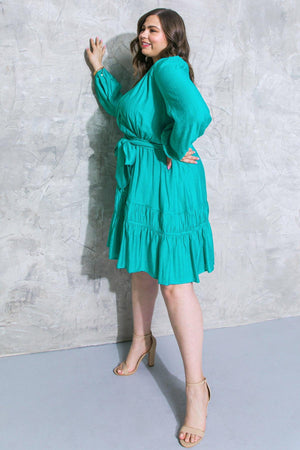CATCH THE WIND WOVEN MINI DRESS.