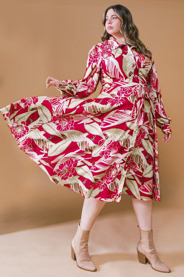 HEART OF WOVEN MIDI DRESS.