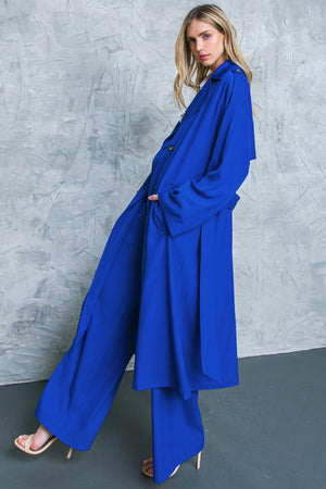 BOSS BABE WOVEN TRENCH COAT.