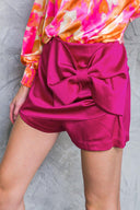 WILD ROSES SATIN SKORT.