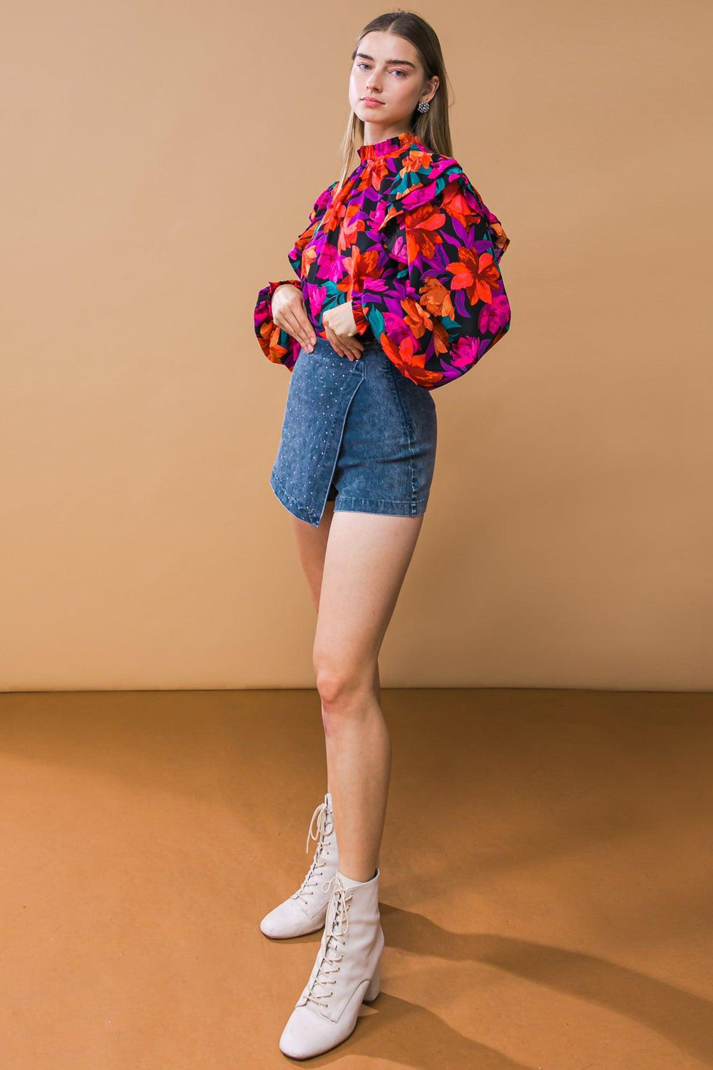 POSH POSITION DENIM SKORT.