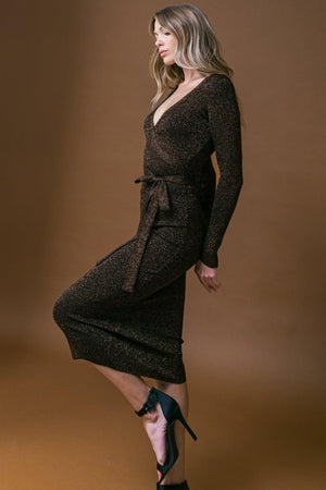 FOREVER IMPRESSED SWEATER MIDI DRESS.