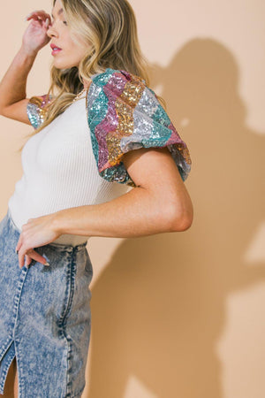 GET CARRIED AWAY SWEATER TOP.