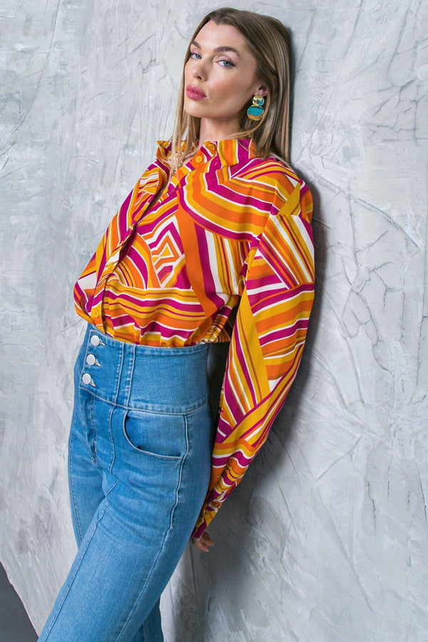 LIVELY CHAM WOVEN TOP.