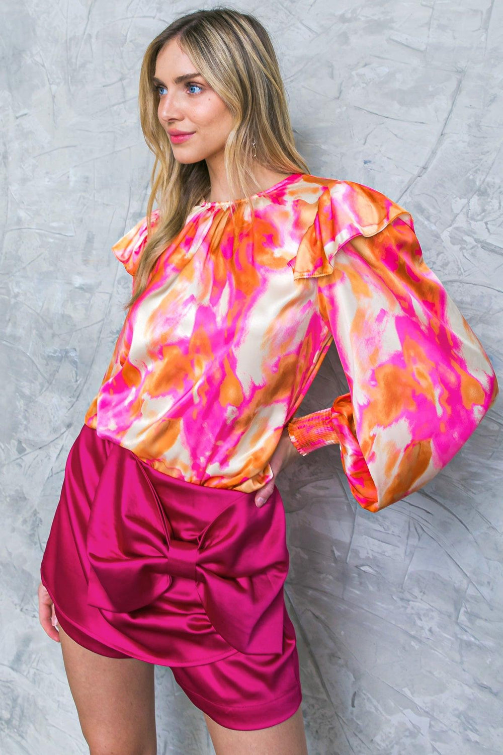 FEELING SPICE WOVEN TOP.