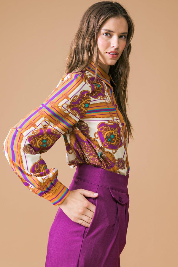 MAKE TODAY GREAT WOVEN TOP.