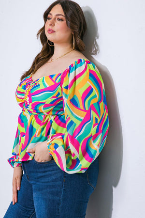 HIT OR MISS WOVEN TOP.