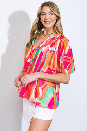 LEAN ON ME WOVEN TOP.