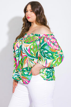 BRING GOOD ENERGY WOVEN TOP.
