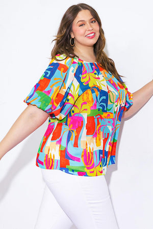 GRACEFUL BEAUTY WOVEN TOP.