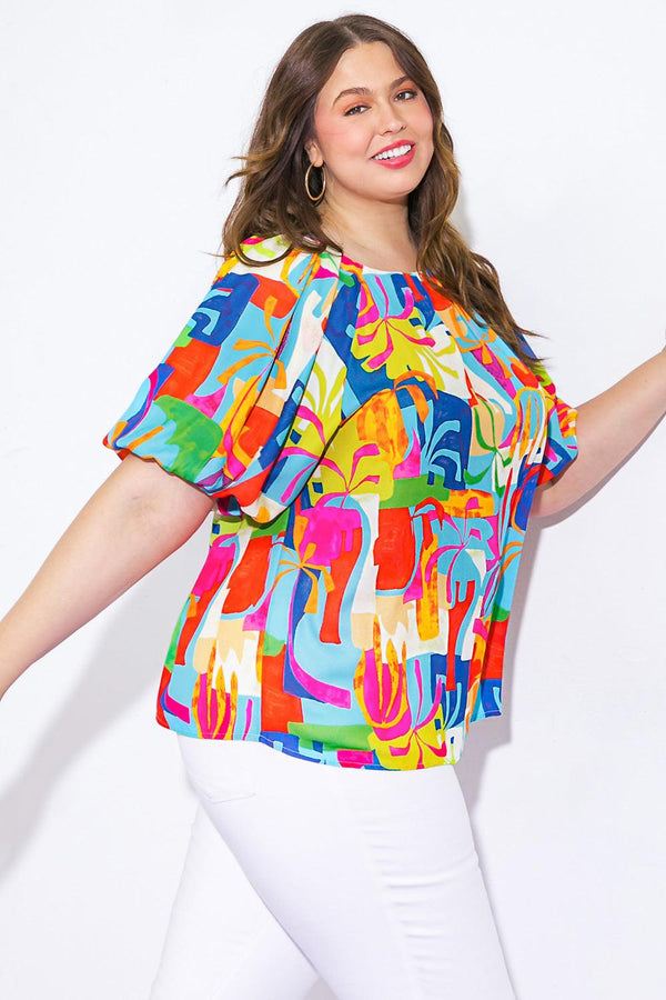 GRACEFUL BEAUTY WOVEN TOP.