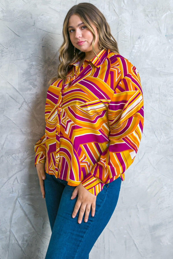 LIVELY CHAM WOVEN TOP.
