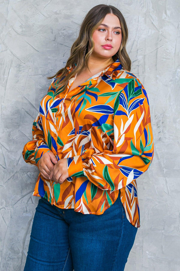 FEELS LIKE FALL WOVEN TOP.