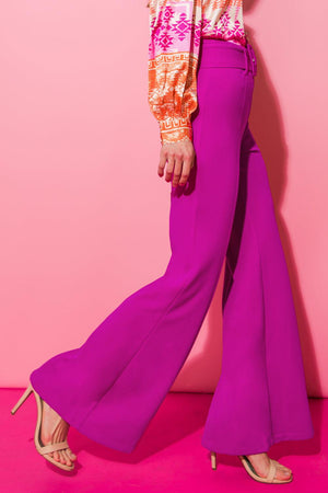 COUNTDOWN THE HOURS WOVEN FLARED PANTS - Flying Tomato - PANTS - Jealous Tomato