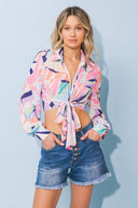 SEASIDE STATE OF MIND WOVEN TOP.