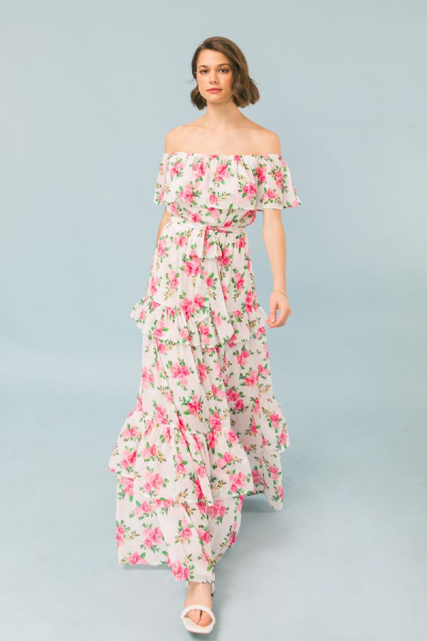 ARRIVING LATE WOVEN MAXI DRESS