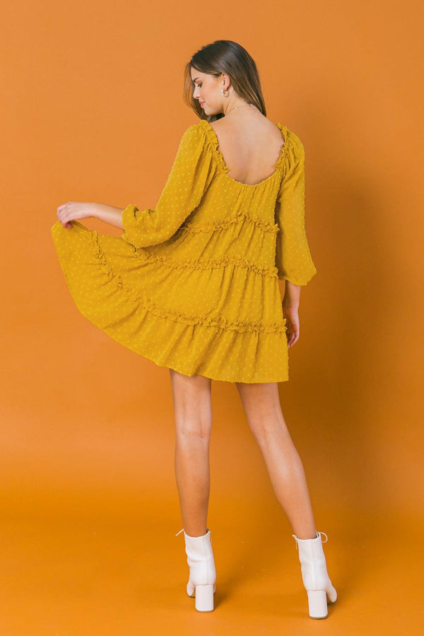 FROM MY PERSPECTIVE WOVEN MINI DRESS.