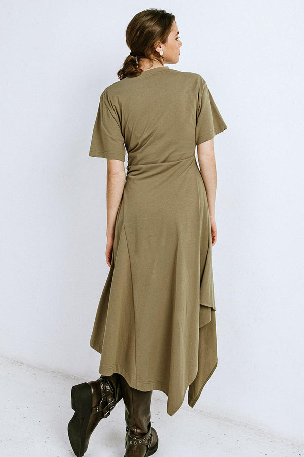 RIGHT ON CUE KNIT MIDI DRESS.