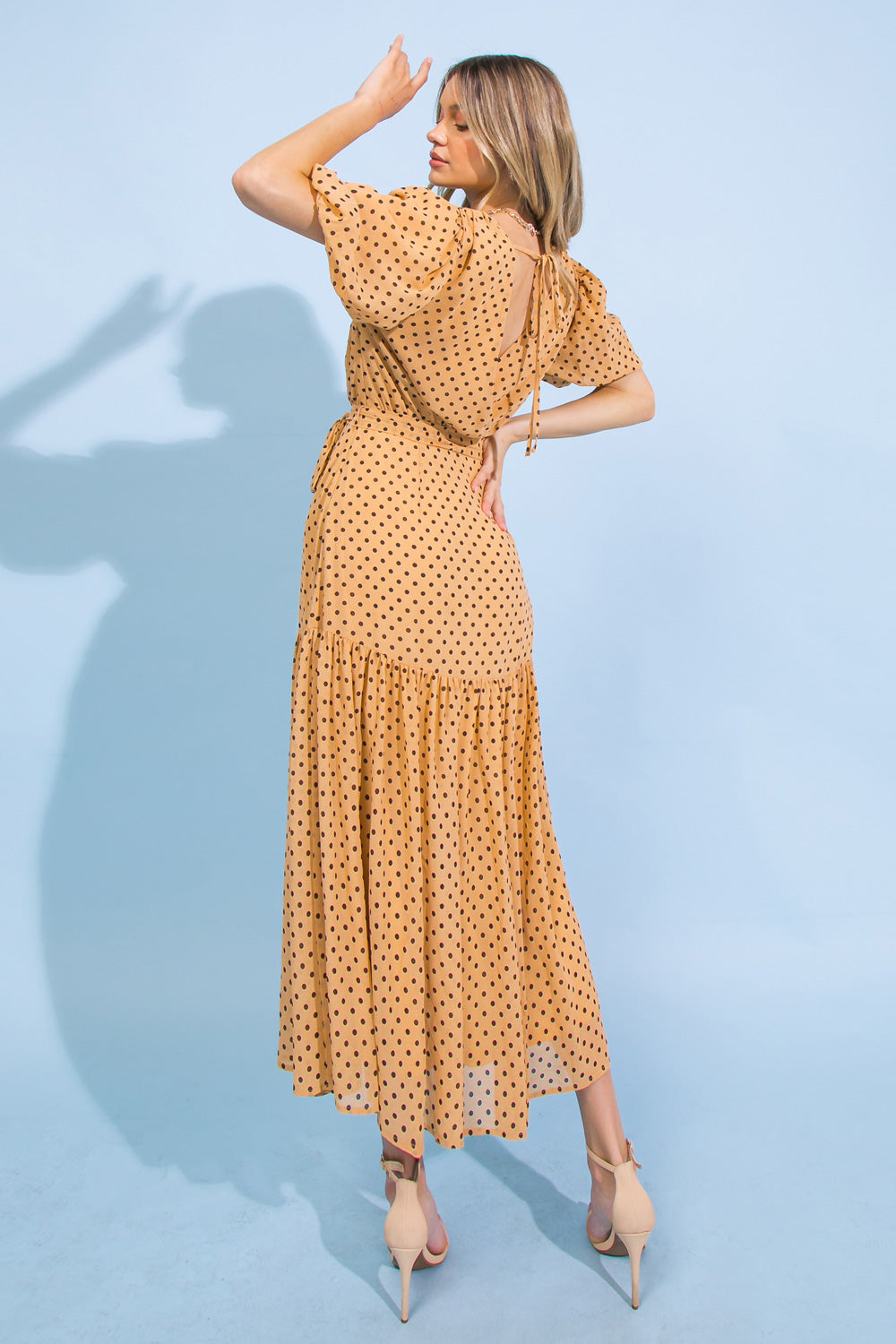 POMPANO WOVEN MIDI DRESS