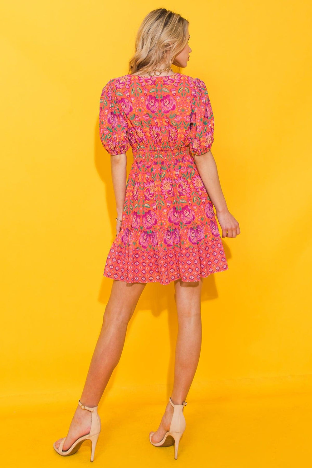 THE LAST LETTER FROM WOVEN MINI DRESS.