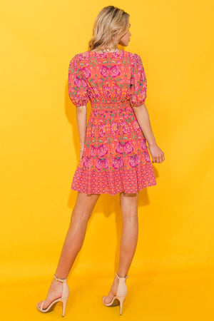 THE LAST LETTER FROM WOVEN MINI DRESS.