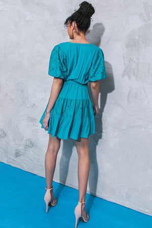 A VERY LONG ENGAGEMENT WOVEN MINI DRESS.
