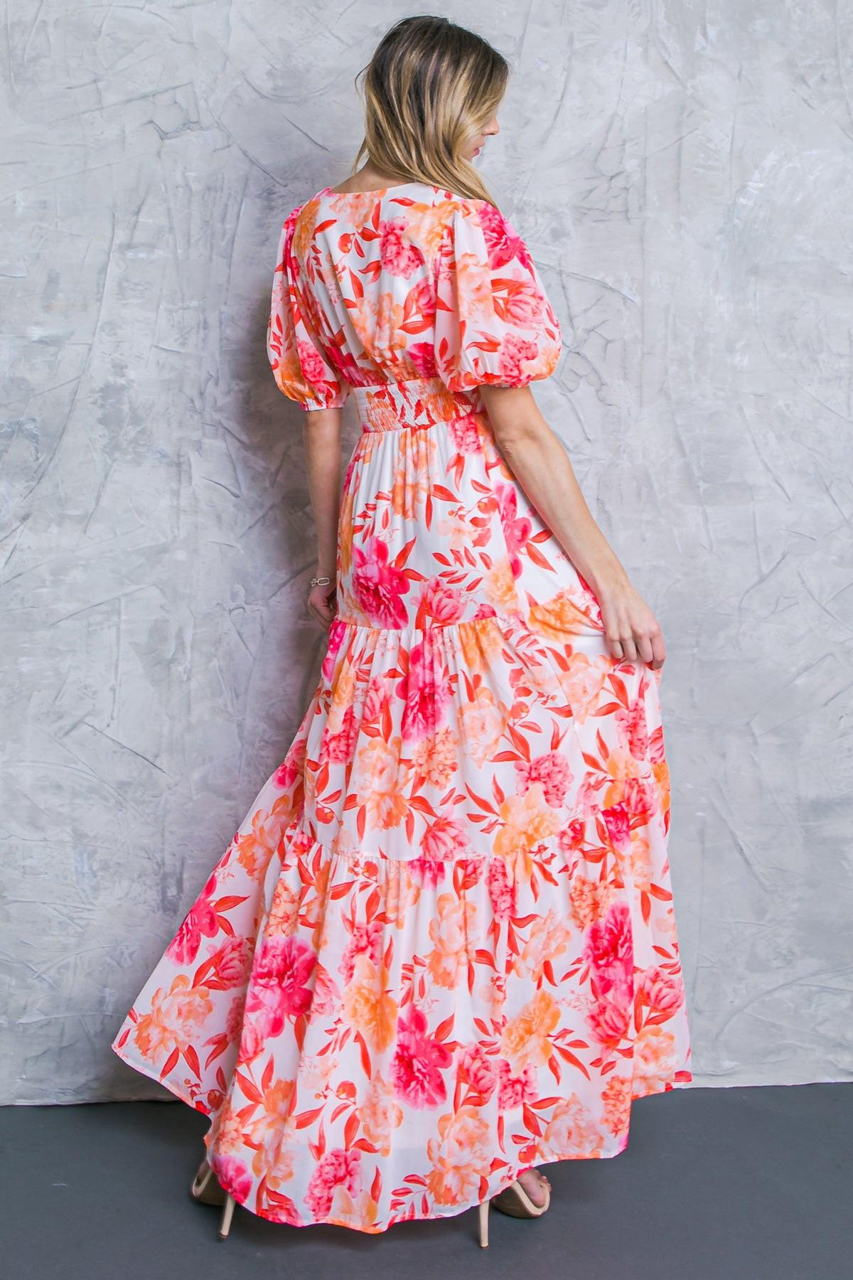 GLAD TO SEE YOU WOVEN MAXI DRESS.