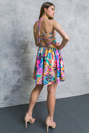 FOR NEXT TIME WOVEN MINI DRESS.