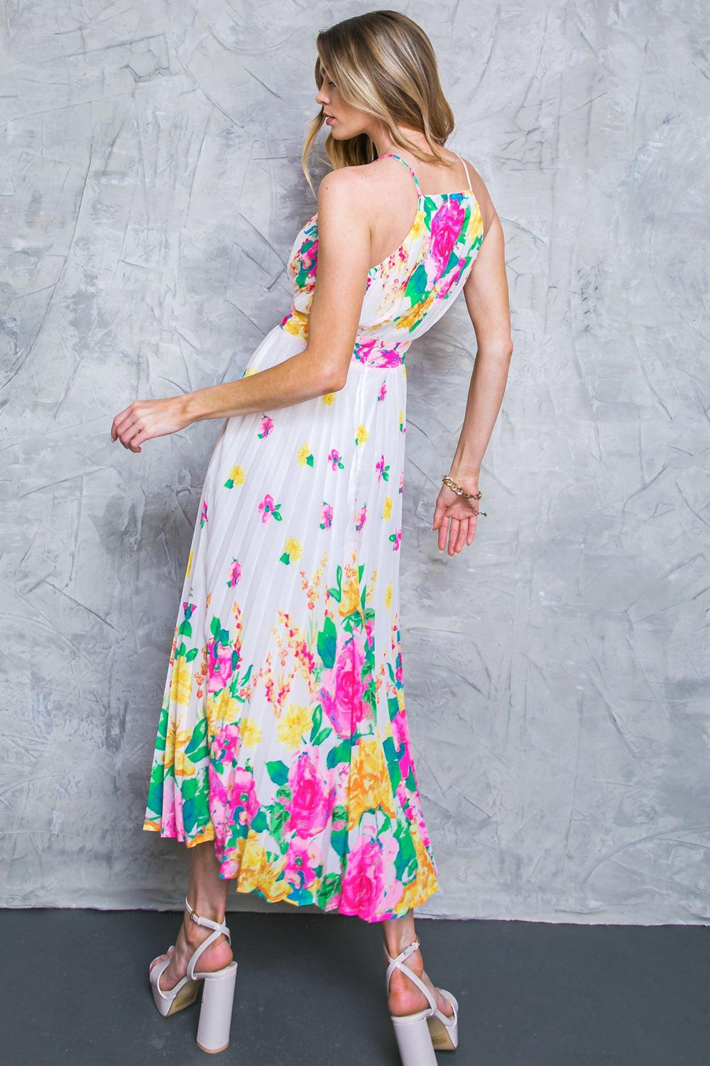 ALBERGO STELLA WOVEN MIDI DRESS.