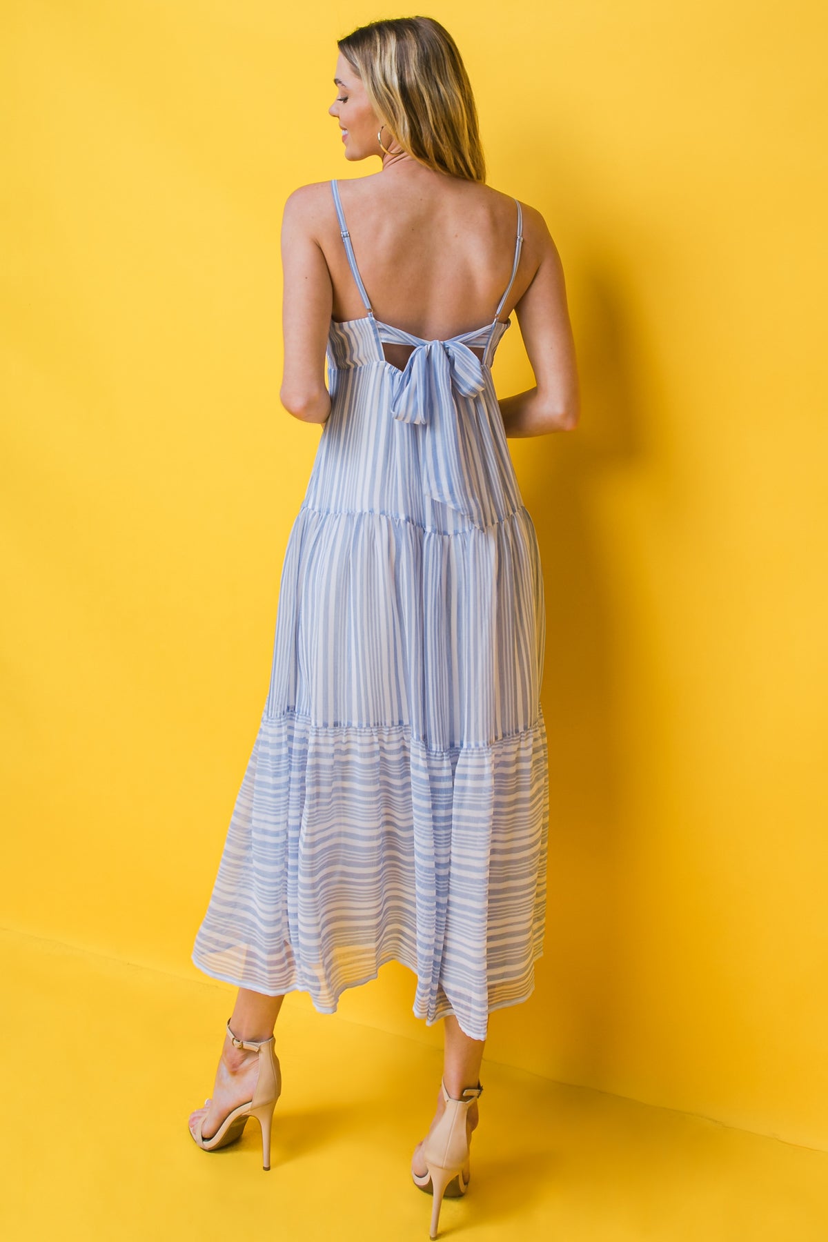 CHANCE FOR YOU WOVEN MIDI DRESS