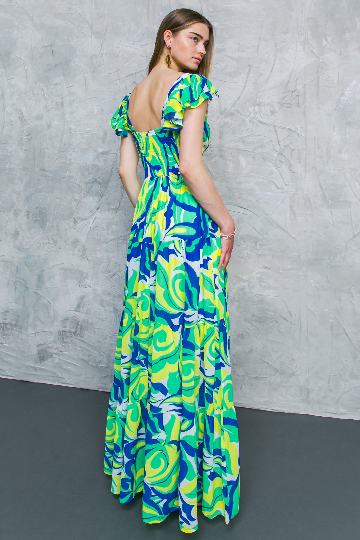 KEEP LOOKING FLORAL WOVEN MAXI DRESS