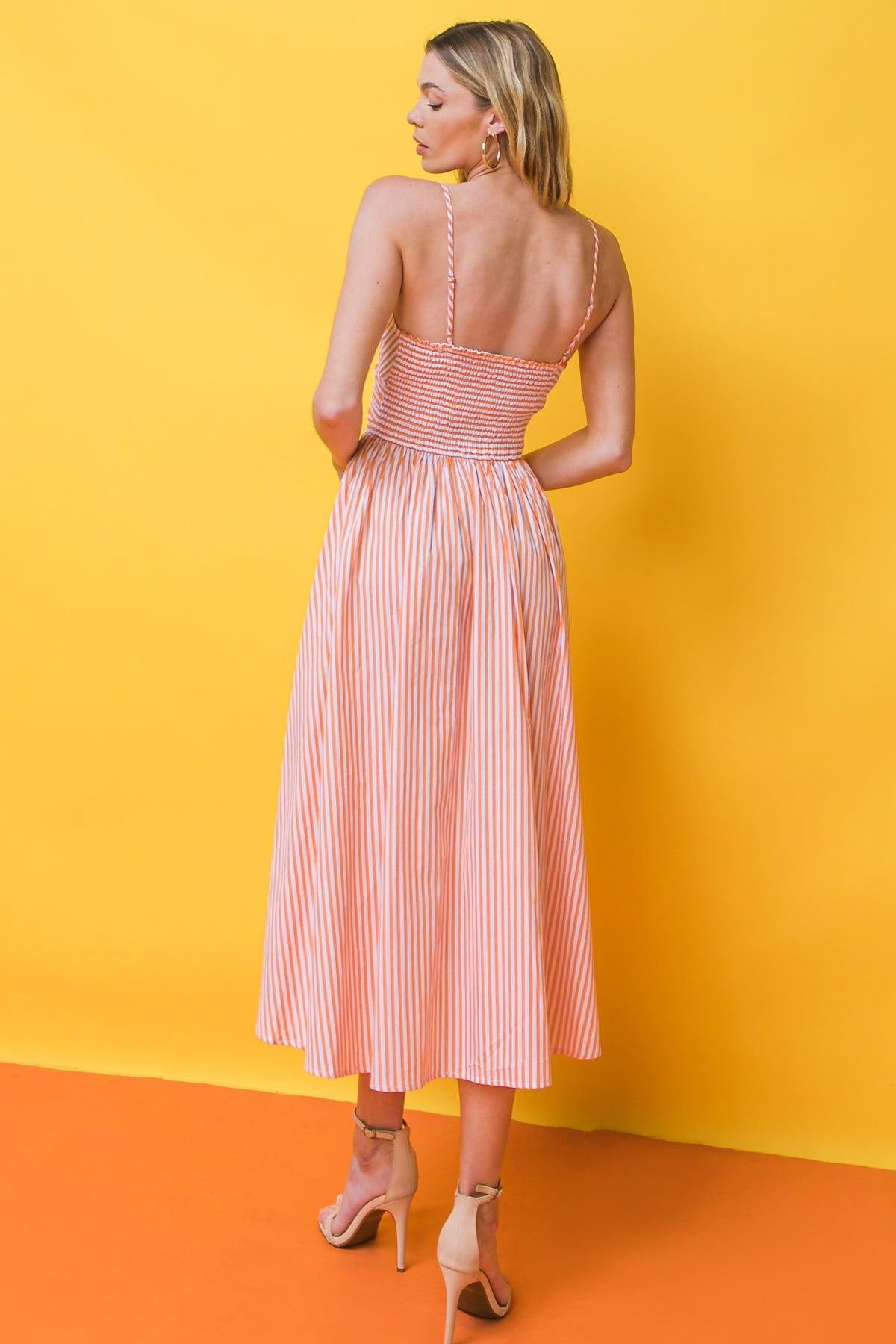 WEEKEND FESTIVALS WOVEN MIDI DRESS.