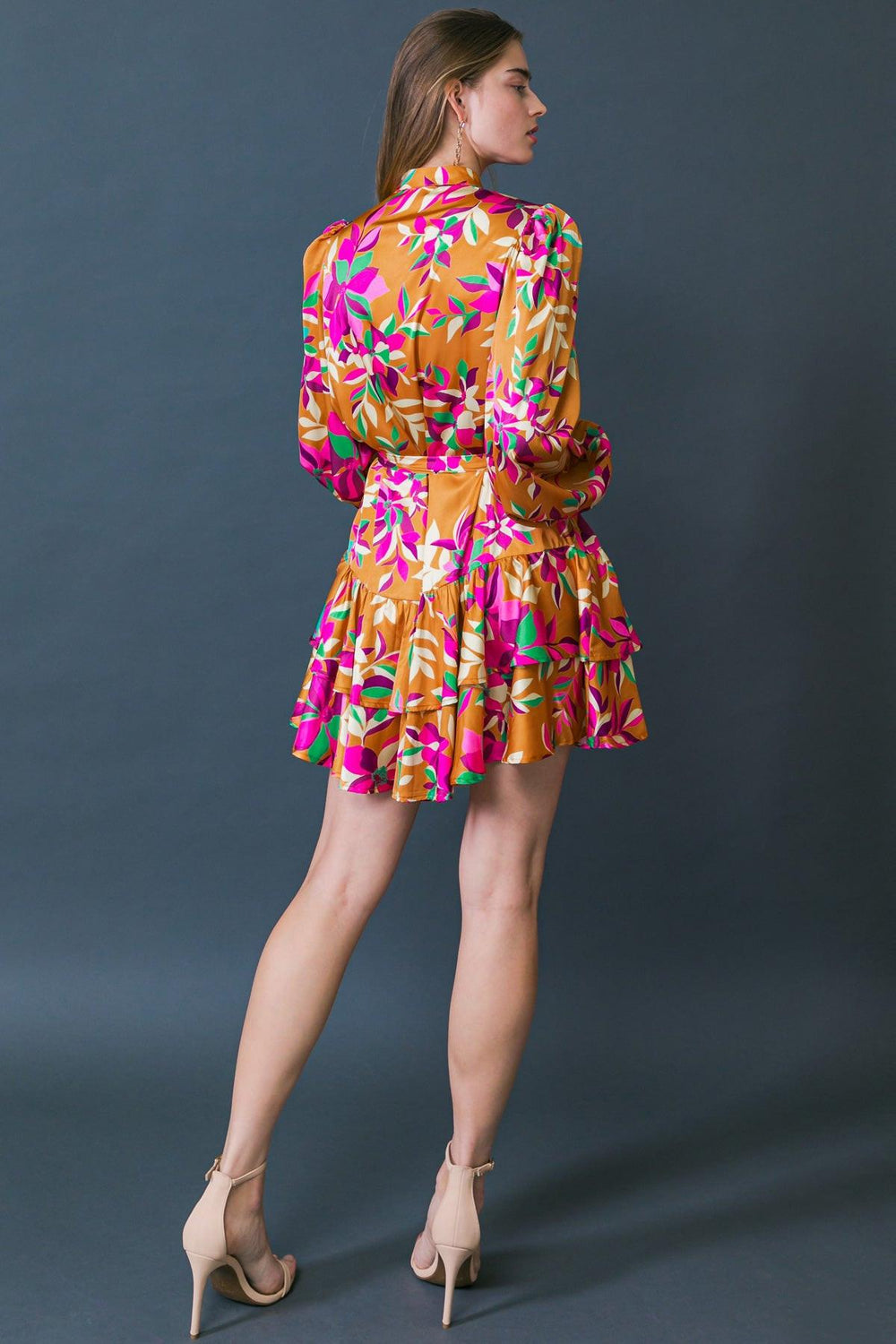 JUST BELIEVE IN ME WOVEN MINI DRESS.