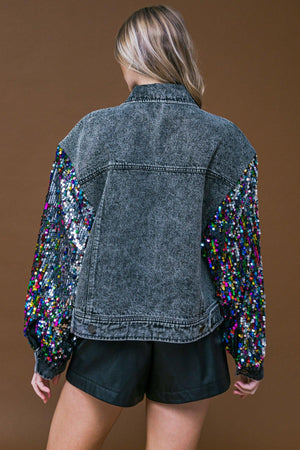 GOING THERE WASHED DENIM JACKET.