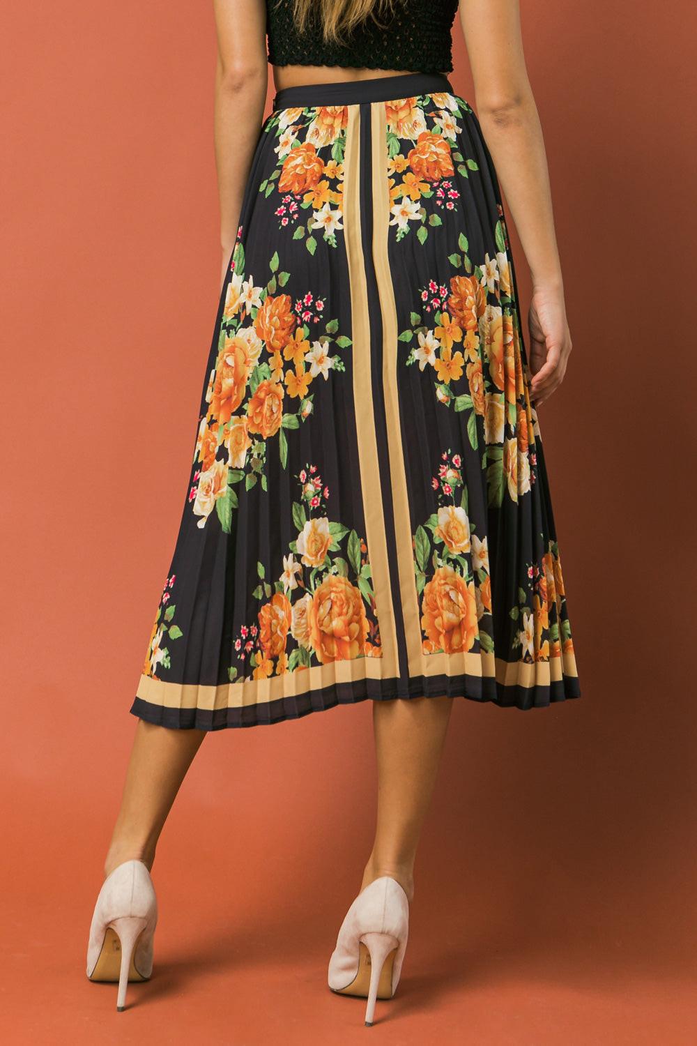 IN A FLASH WOVEN MIDI SKIRT.