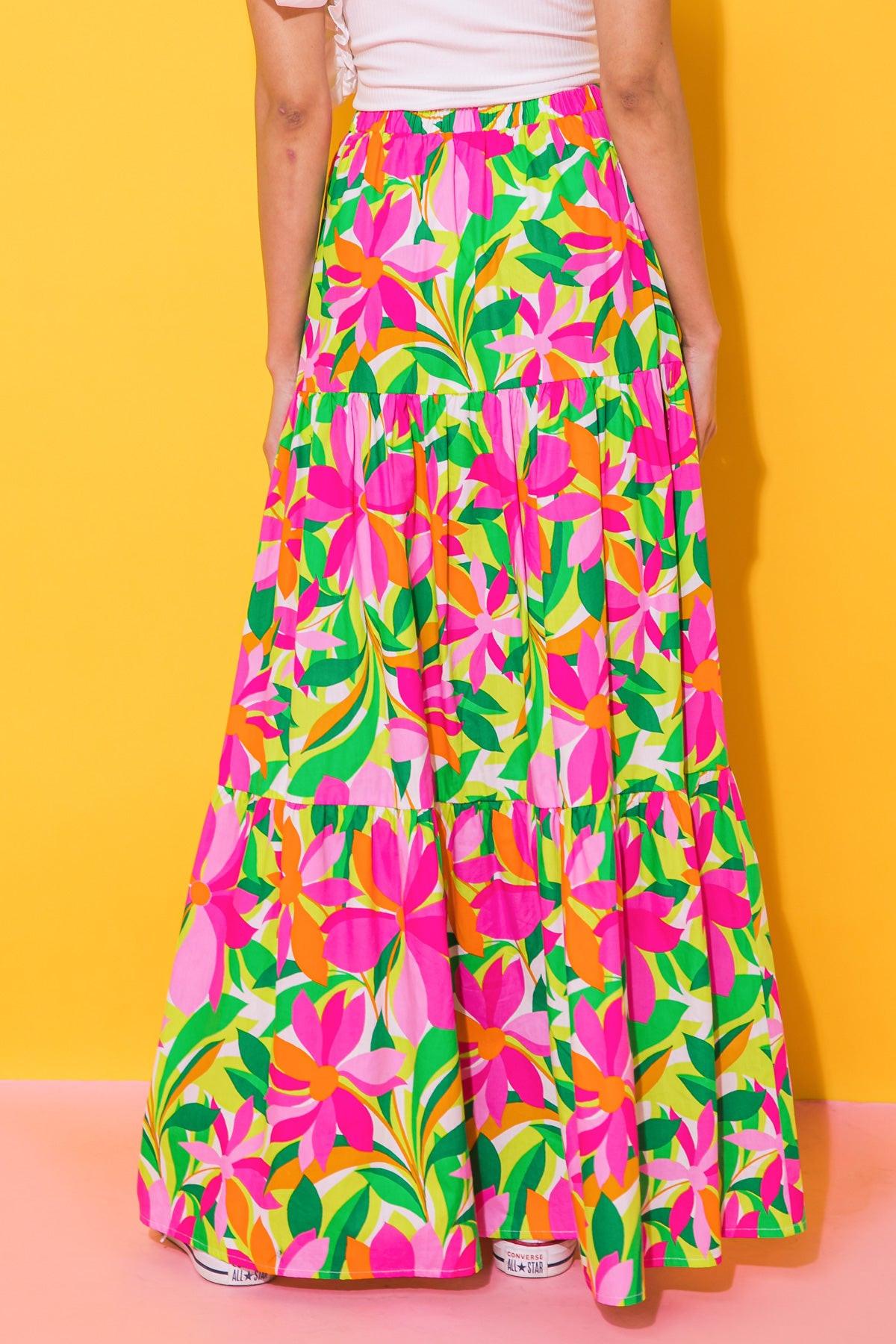 WEEKEND IN NAPA POPLIN SKIRT.