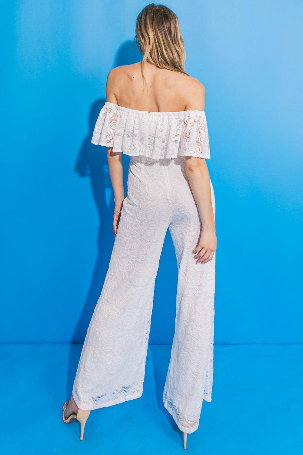 FATE INTERVENES WOVEN LACE JUMPSUIT.