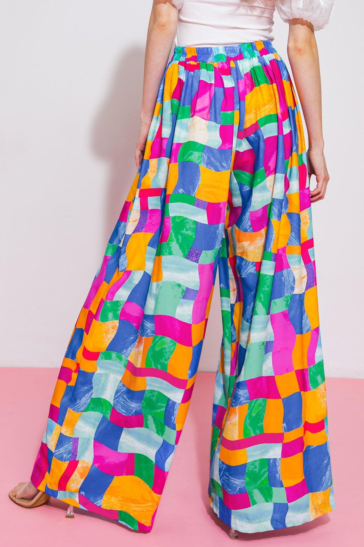 LOVELY STATEMENT WOVEN PANTS.