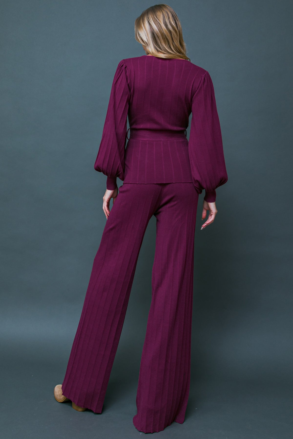 UNDENIABLE ALLURE SWEATER KNIT TOP AND PANT SET