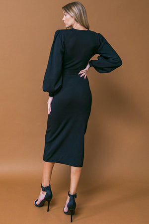 ADORABLE IDEAL SWEATER MIDI DRESS.