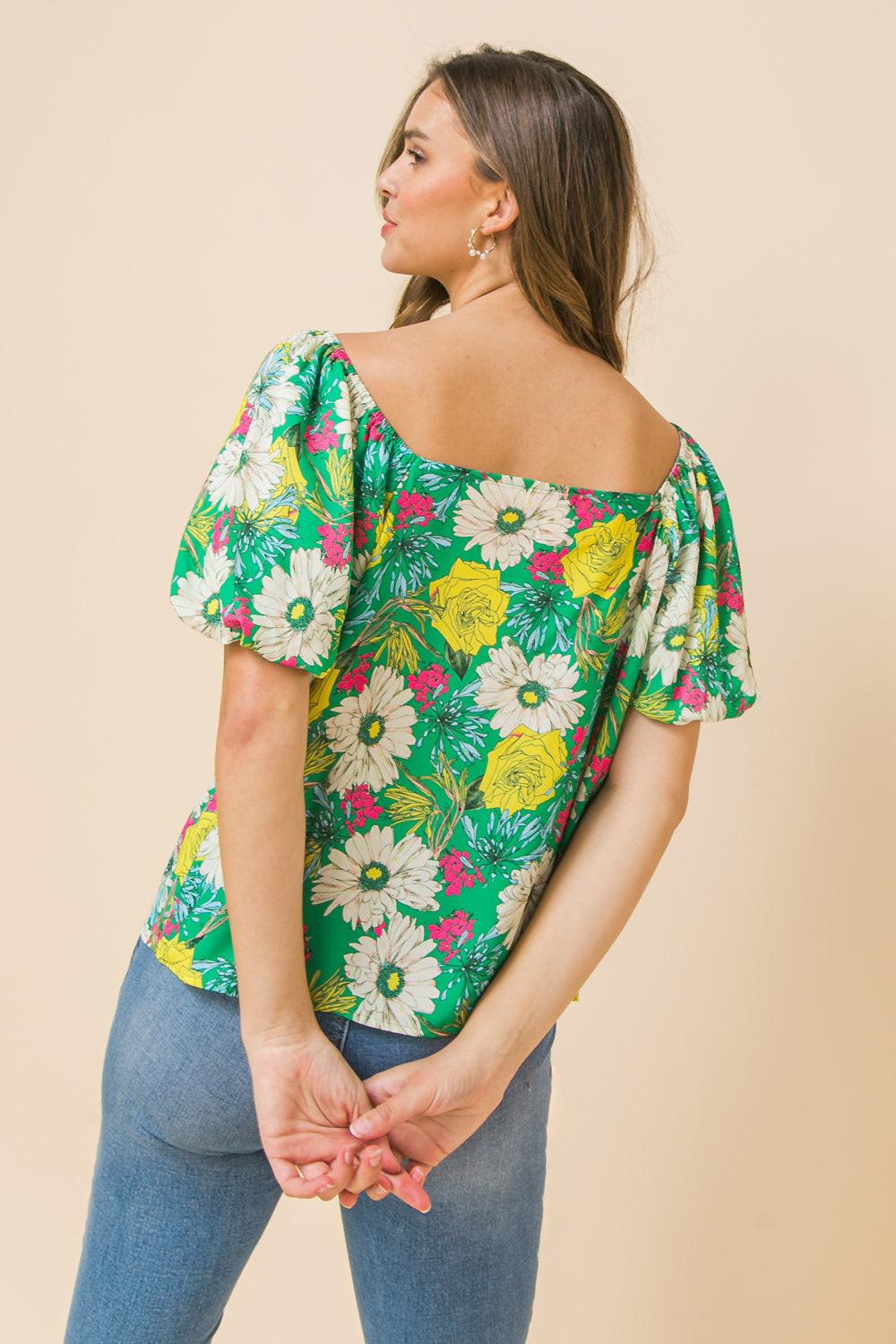 HEART OF MARIGOLD WOVEN TOP.
