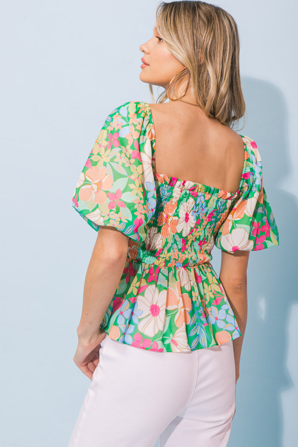 REMARKABLE ENTRANCE WOVEN TOP
